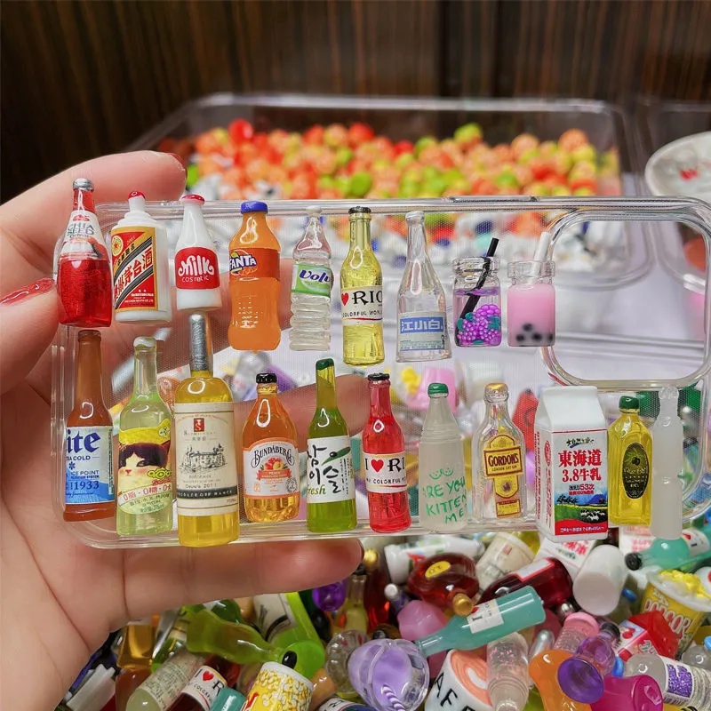 Set 50 Mô hình Chai rượu Mini - Dạ quang phát sáng -  Trang Ttrí Bánh sinh nhật