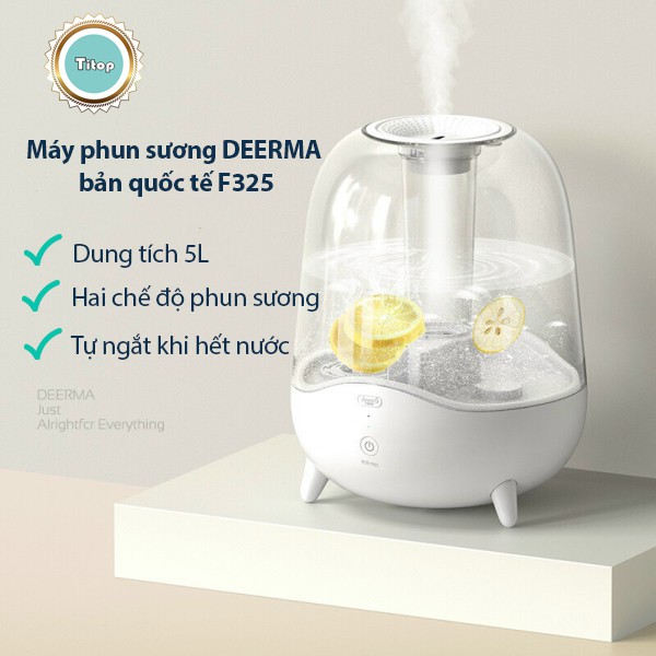 Máy Phun Sương Tạo Độ Ẩm Deerma Humidifier F325 bản quốc tế dung tích 5L