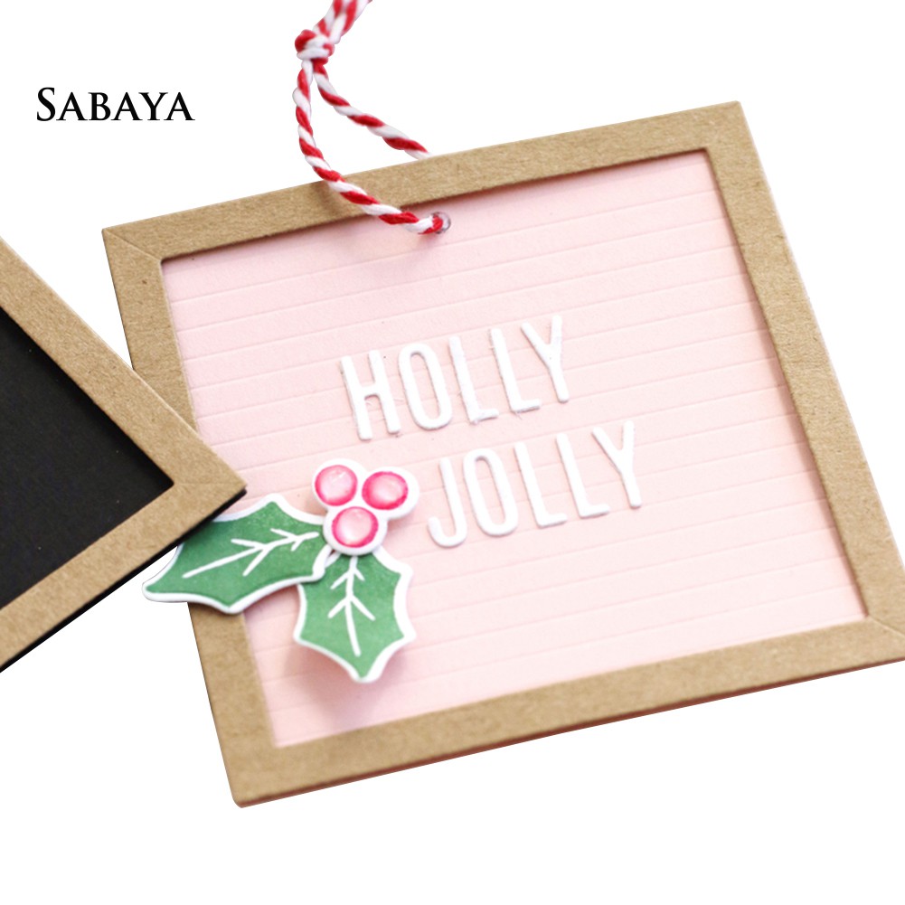 Set khuôn cắt giấy làm từ kim loại hình bảng chữ cái trang trí scrapbook chất liệu thép carbon