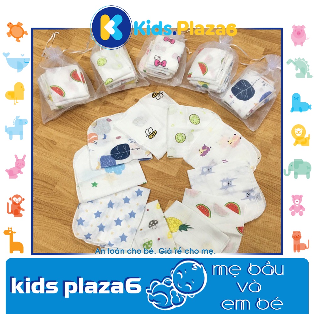 💖💖BIG SALE💖💖Set 10 Khăn Sữa Sợi Tre Xuất Hàn Cao Cấp