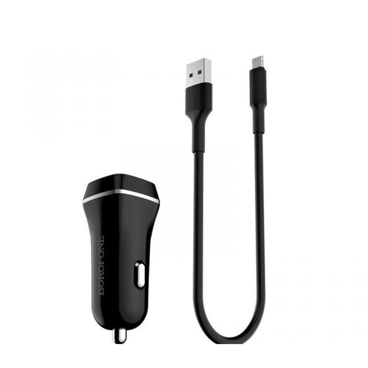 Bộ Cóc Cáp Sạc Xe Hơi BZ2 Cổng Lightning - 2 Cổng USB