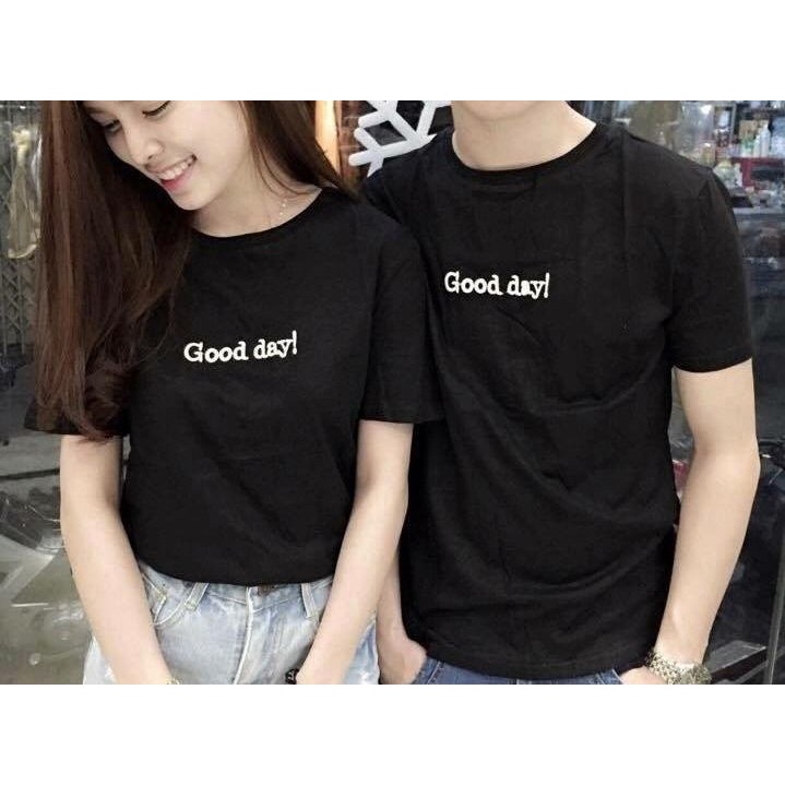 Áo phông viên cổ và thêu chữ đơn giản a2 [tnhung] | BigBuy360 - bigbuy360.vn