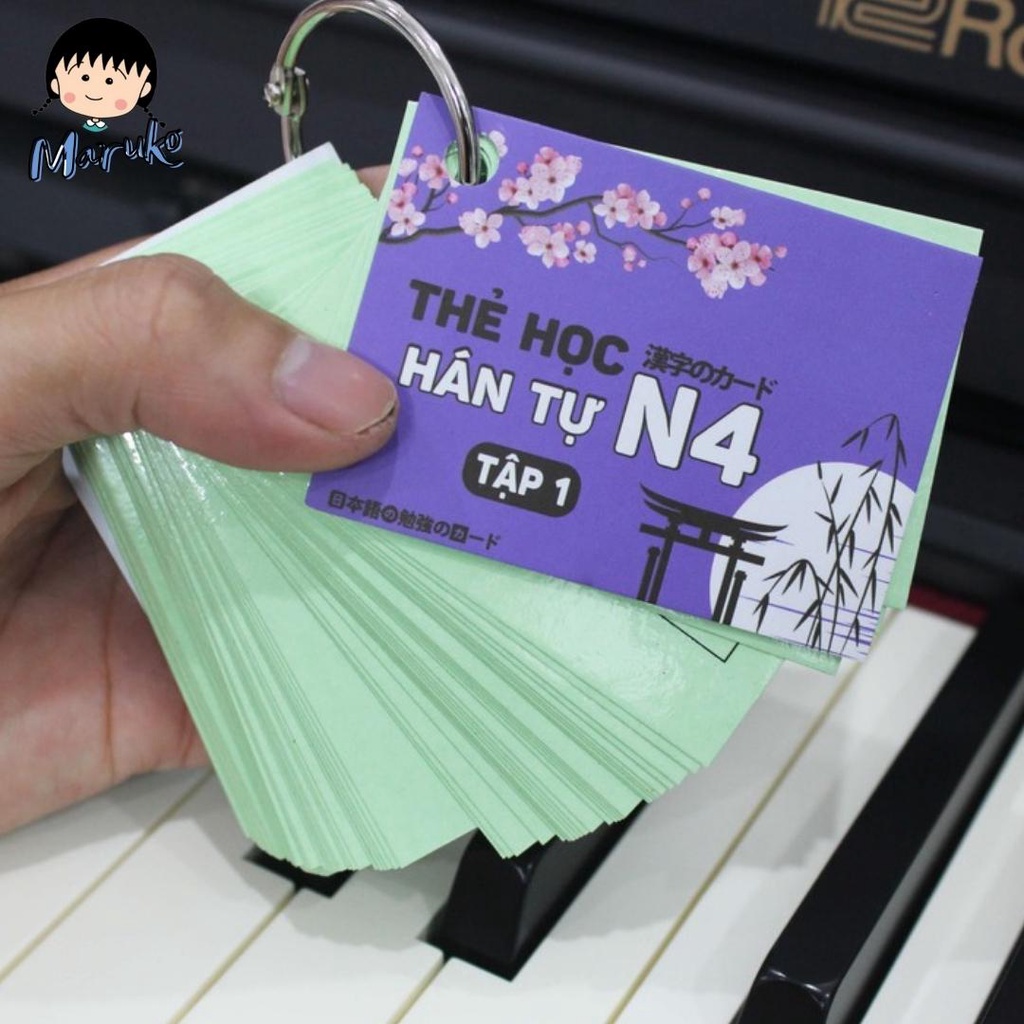Thẻ Học Tiếng Nhật Kanji N4 Tái Bản Mới Nhất - Flashcard Kanji N4