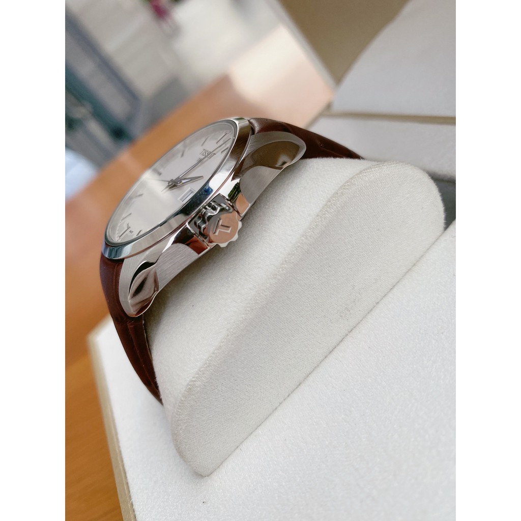 Đồng hồ nam chính hãng Tissot T035.410.16.031.00 - Máy Quartz pin - Kính sapphire - Dây da nâu
