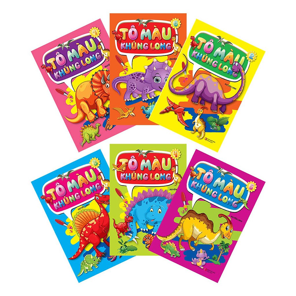 [Mã LIFE2410K giảm 10K đơn 20K] Sách - Combo Tô Màu Khủng Long (6 Cuốn)