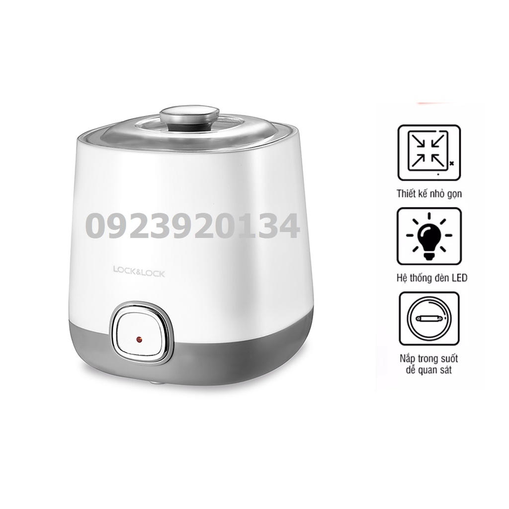 [Mã 155ELSALE giảm 7% đơn 300K] Máy làm sữa chua 1000ml Lock &amp; Lock EJY110SLV