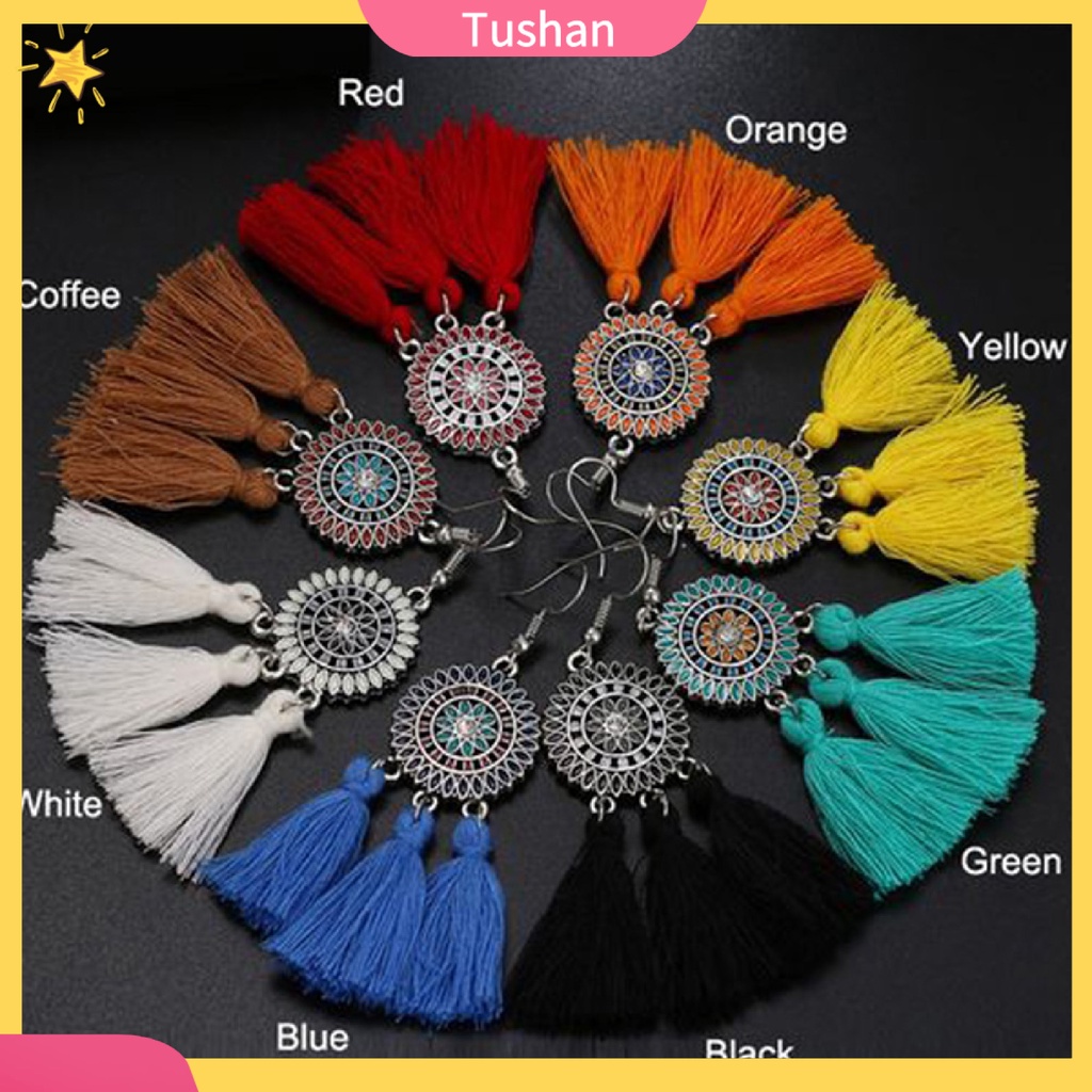 Khuyên tai tua rua phong cách Bohemian cổ điển dành cho nữ