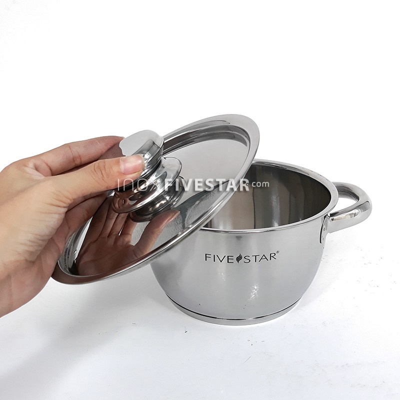 BỘ 3 NỒI INOX 3 ĐÁY FIVESTAR BẢO HÀNH 5 NĂM