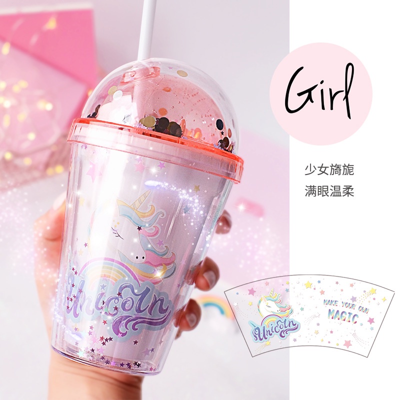 LY NHỰA  2 LỚP GIỮ NHIỆT HÌNH UNICORN