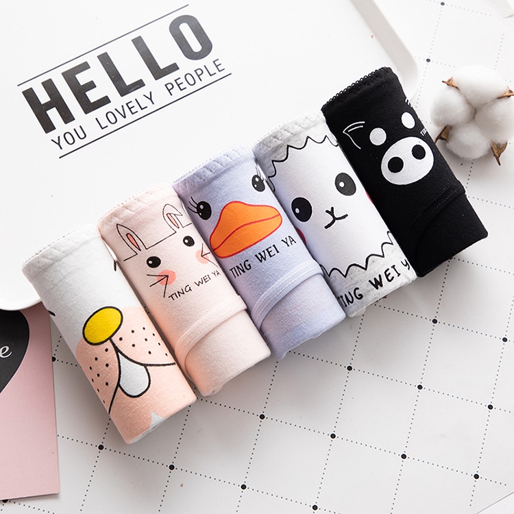 Quần Lót Nữ Vải Cotton Thoáng Khí In Hình Dễ Thương | BigBuy360 - bigbuy360.vn