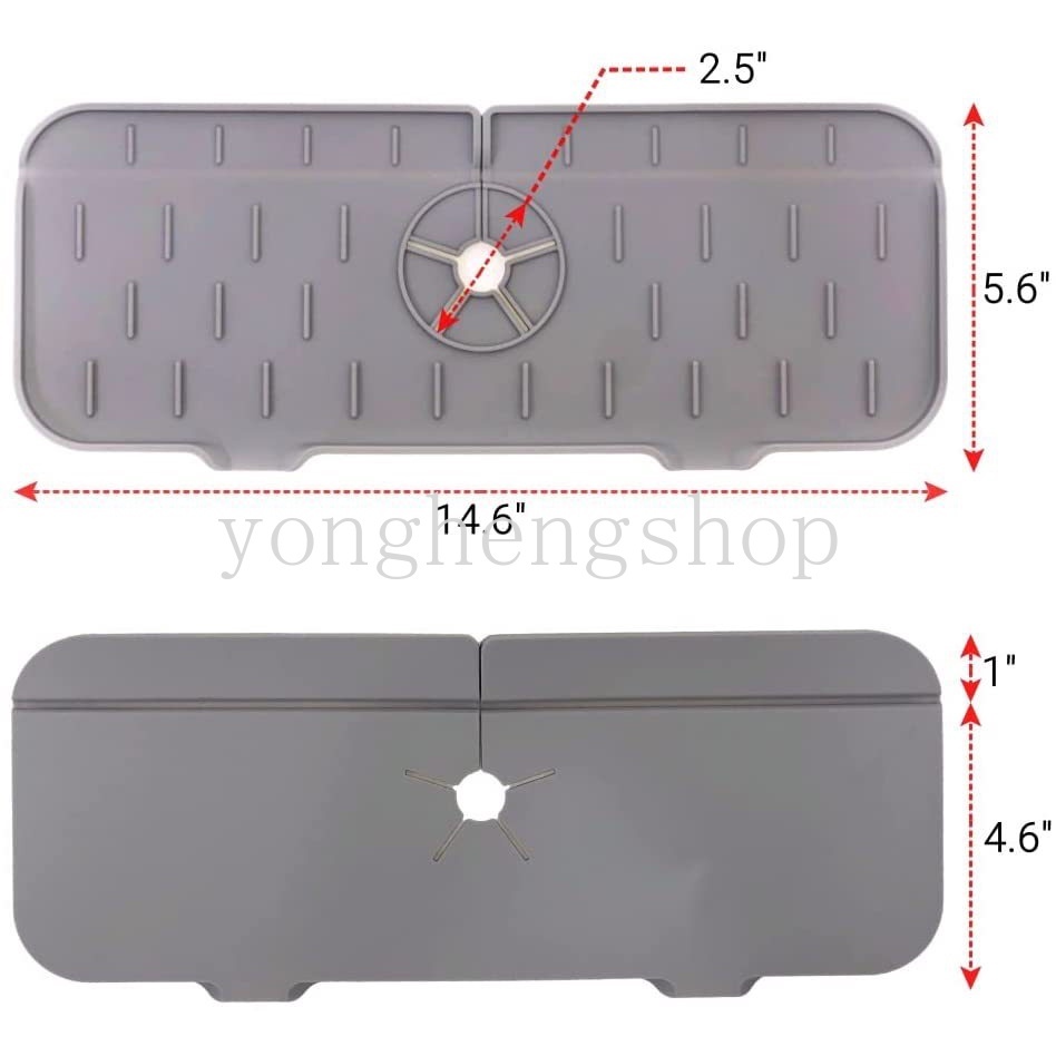 Tấm Đệm Silicone Gắn Vòi Nước Bồn Rửa Nhà Bếp Tiện Dụng