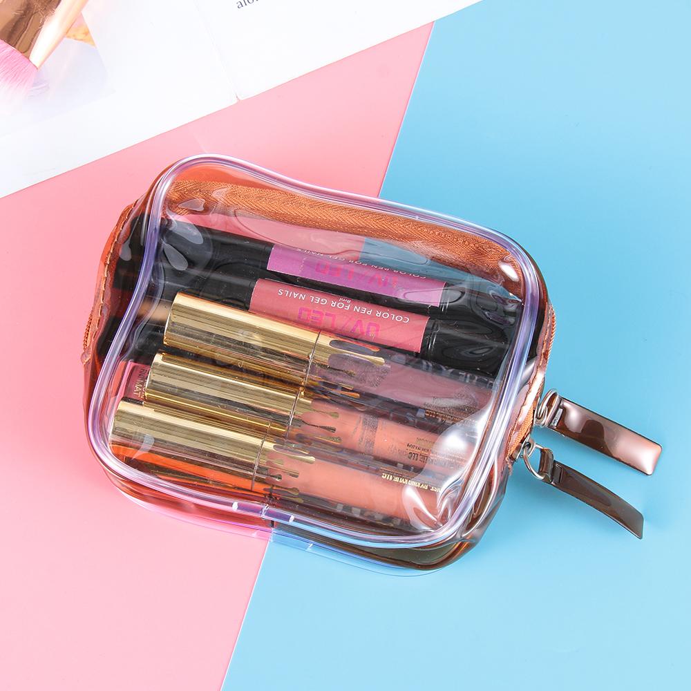 Túi Đựng Mỹ Phẩm Trong Suốt Chống Thấm Nước Có Khóa Kéo Tiện Dụng Cho Nữ