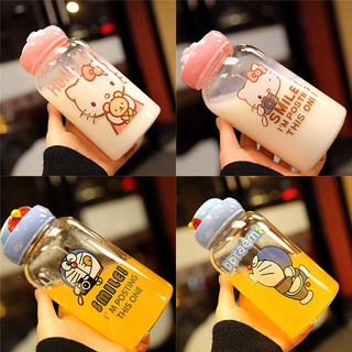 Bình nước uống thủy tinh Hello Kitty
