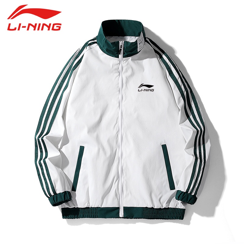 Li Ning Áo Khoác Bóng Chày Phong Cách Hàn Quốc Size M-4Xl Cho Nam Áo Khoác đôi Bộ đồ Bóng Chày