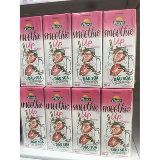 NƯỚC DÂU SỮA VFRESH SMOOTHIE UP - LỐC 4 HỘP X 180 ML