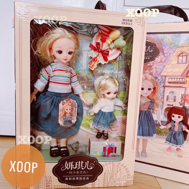 Đồ chơi ! Búp bê chị em khớp mắt đá cao cấp size siêu to mã