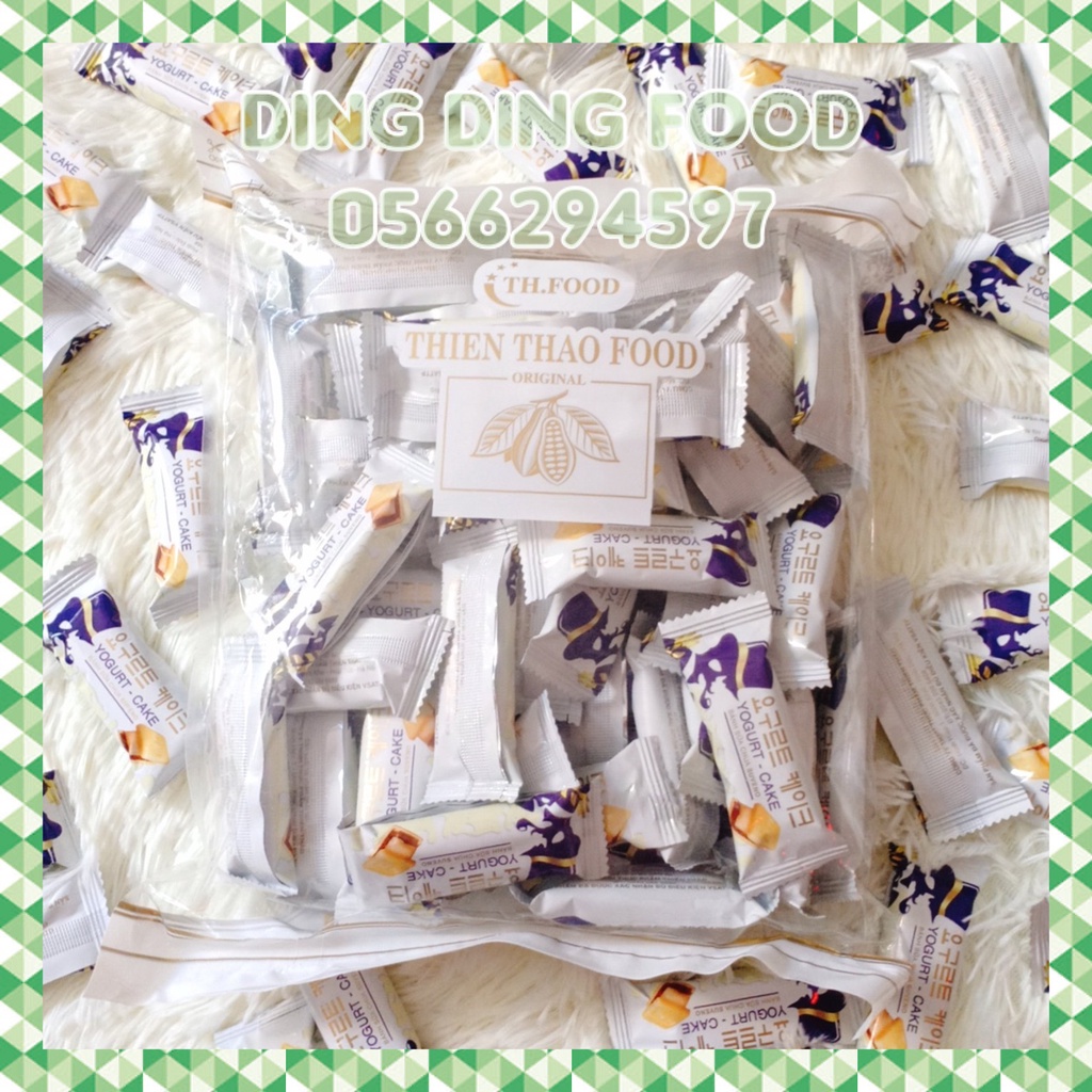 Mới - 500g Bánh Xốp Suveno Vị Sữa Chua , Kem Yogurt Giòn Thiên Thảo, Ăn Vặt Siêu Ngon, DING DING FOOD