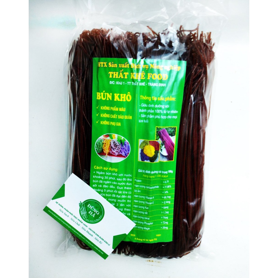 Bún khô rau củ tự nhiên - bún gấc/chùm ngây/lá cẩm/khoai/ngô/gạo/đậu biếc/gạo lứt