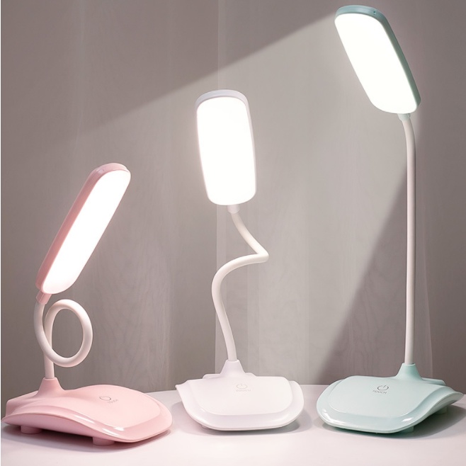Đèn LED để bàn 3 màu trong 1 có thể sạc lại tiện dụng