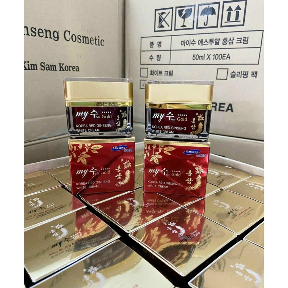 Kem Sâm My Gold Korea Red Ginseng Aqua Wrinkle & White Cream 50ml