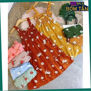 Đầm maxi 2 dây bo ngực - đầm ngủ váy hoa