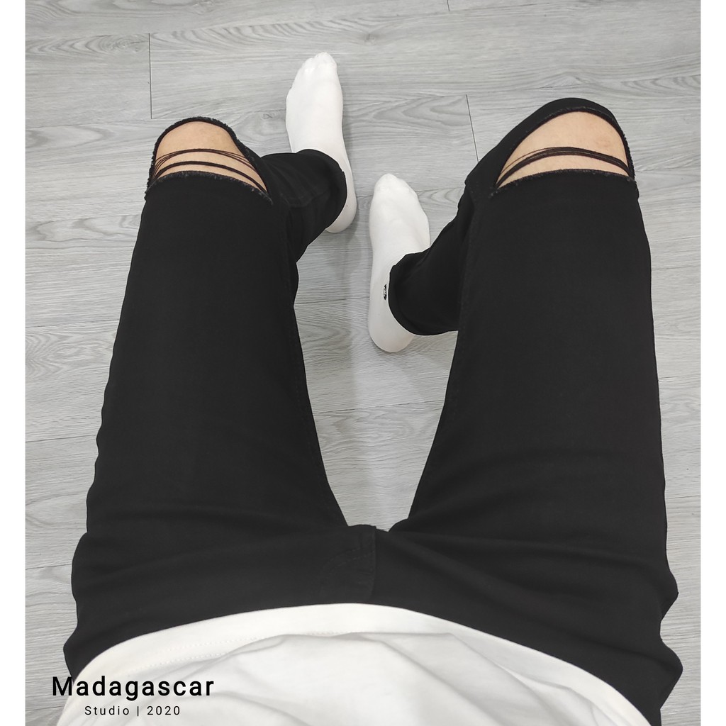 Quần Jean Nam Đen Rách- Madagascar Studio | BigBuy360 - bigbuy360.vn