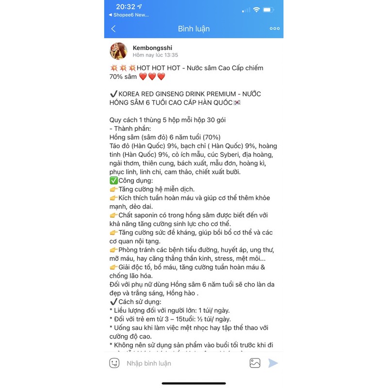 [HÀNG MỚI VỀ] NƯỚC HỒNG SÂM 6 TUỔI CAO CẤP HÀN QUỐC | BigBuy360 - bigbuy360.vn