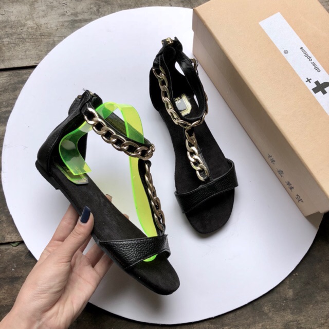 Sandal da mềm quai xích siêu cá tính