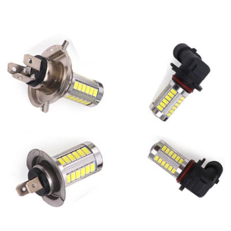 Led gầm bóng Đèn Pha Ban Ngày Chống Sương Mù H4 H7 HB3 9005 HB4 9006 33smd Cho Xe Hơi ô tô Toyota Hyundai Honda trắng