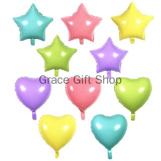 Bong Bóng Trái Tim 18 Inch Màu Macaron Trang Trí Sinh Nhật, Đám Cưới