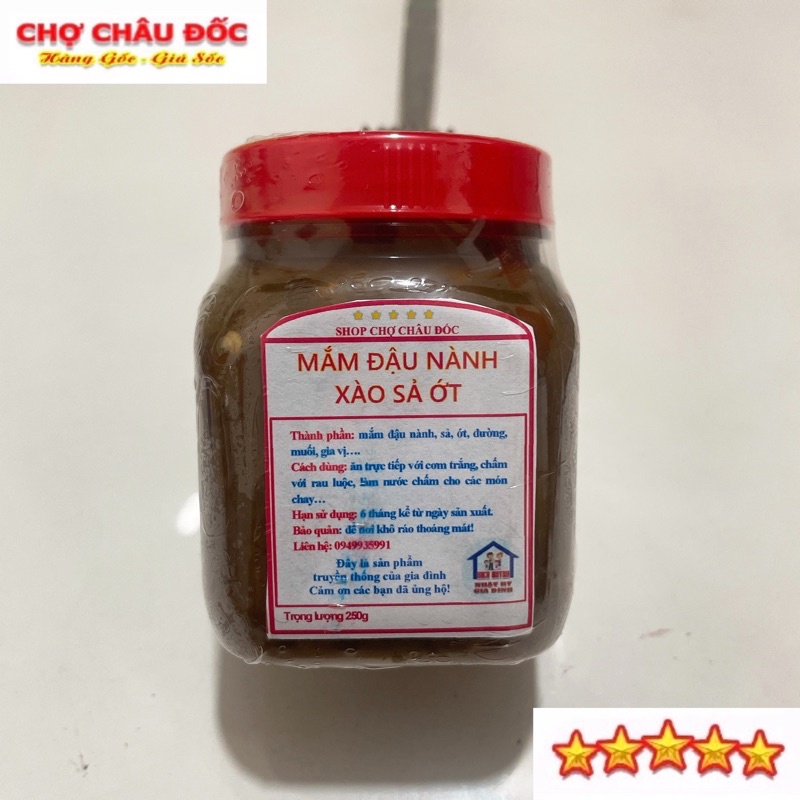 Hủ 250gr Mắm Đậu Nành Xào Sả Ớt Châu Đốc Món Ăn Chay Thơm Ngon Đậm Đà Hương Vị Miền Tây