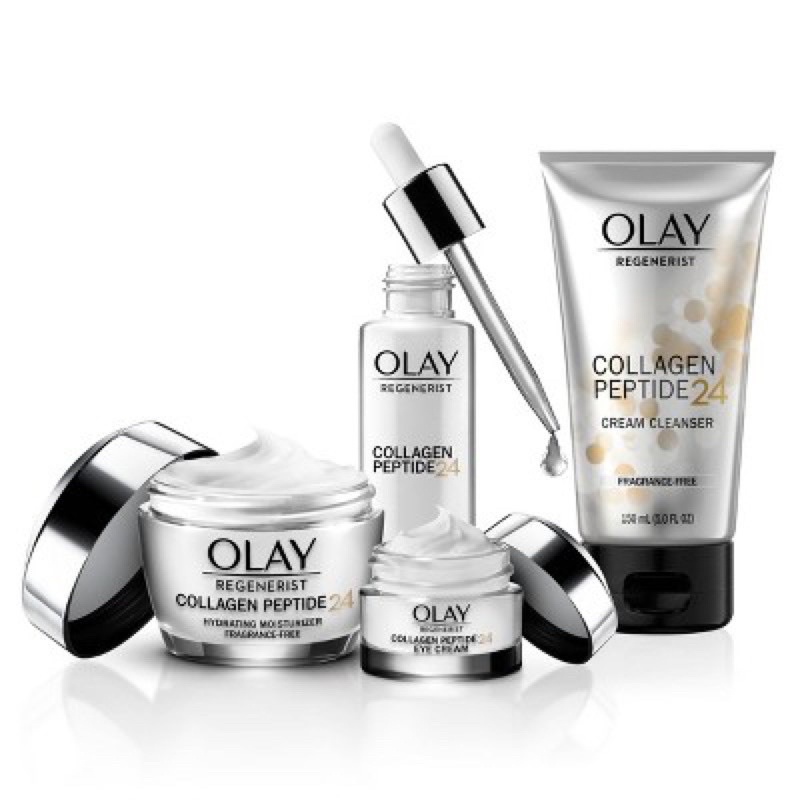 Bộ sữa rửa mặt kem dưỡng kem mắt Olay Regenerist Collagen cấp ẩm giúp da căng mịn