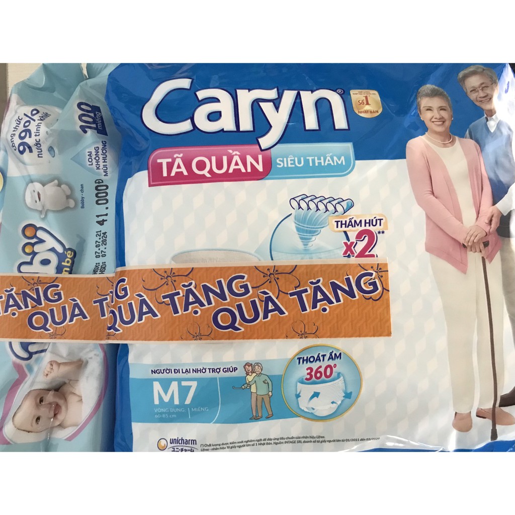 Tã Bỉm Quần Người Lớn Caryn Siêu Thấm Size M7/L6