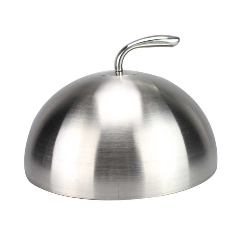Nắp đậy thức ăn hình tròn chất liệu thép không gỉ chống dầu 20/ 24/ 26/ 28cm