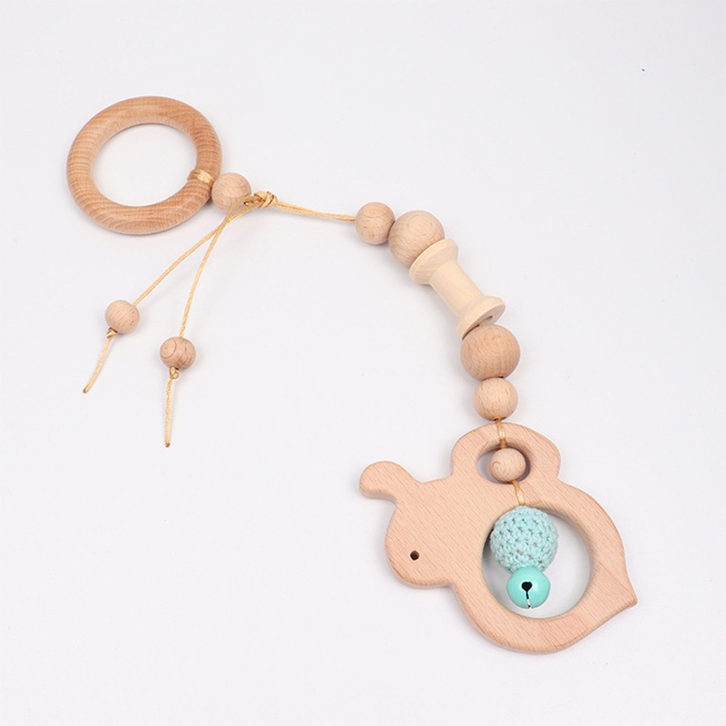 Set 4 Đồ Chơi Vòng Lục Lạc Treo Xe Đẩy / Tập Nhai Cho Bé Sơ Sinh