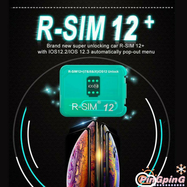 Card for iPhone X/8/7/6/6s 4G iOS 12.3 RSIM 12+ 2019 Unlock R-SIM Plus Nano