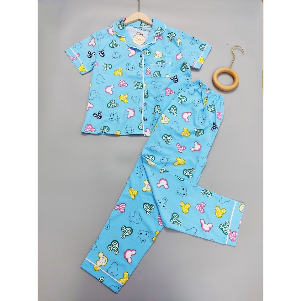Bộ Đồ Ngủ, Đồ Bộ Pijama Lụa Nữ Mặc Nhà Bộ Ngủ Tay Cộc Quần Dài Chất Liệu Lụa Hàn Cao Cấp | BigBuy360 - bigbuy360.vn