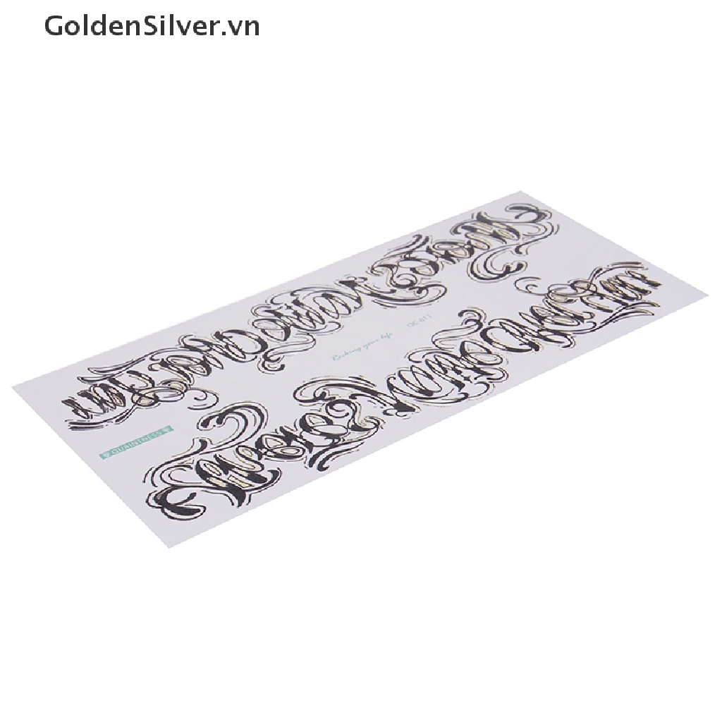 1 Hình Xăm Dán Tạm Thời Hình Chữ Tiếng Anh Chống Thấm Nước