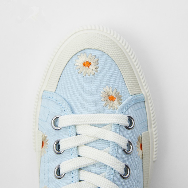 Giày Vải Zara Thêu Hoạ Tiết Hoa Cúc Xinh Xắn Cho Phụ Nữ Size 35 - 40 | BigBuy360 - bigbuy360.vn