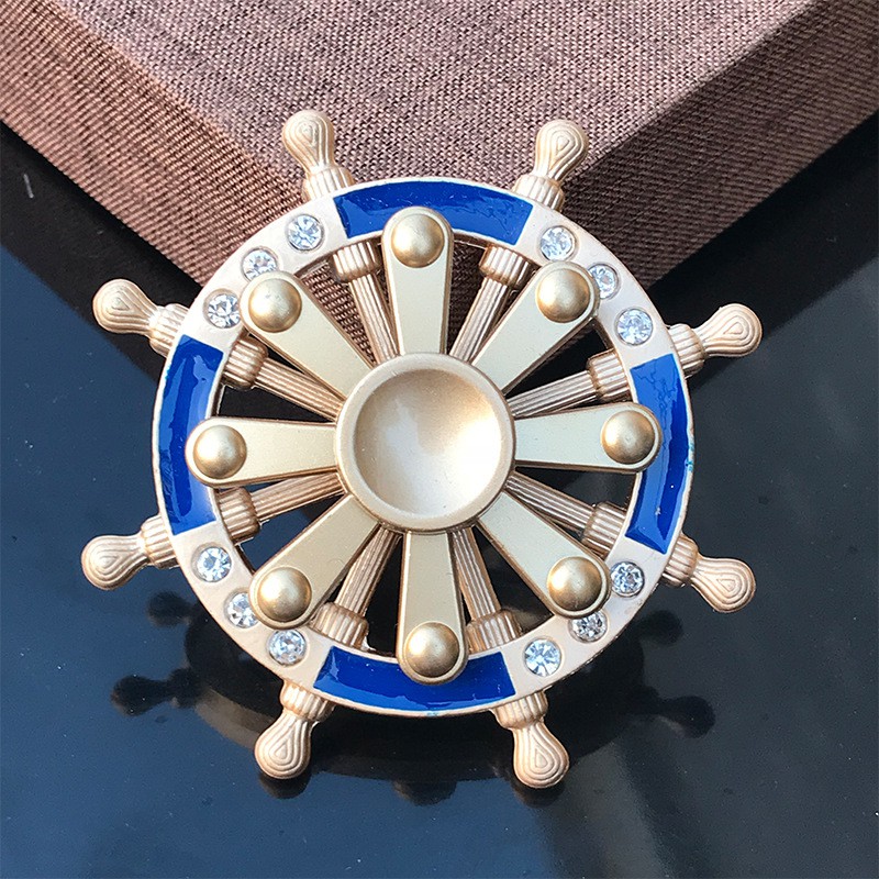 SPINNER Con quay Họa Tiết Đầu lâu xương thép 2 tầng 2 chế độ quay kép KIM LOẠI thép cực chắc chắn