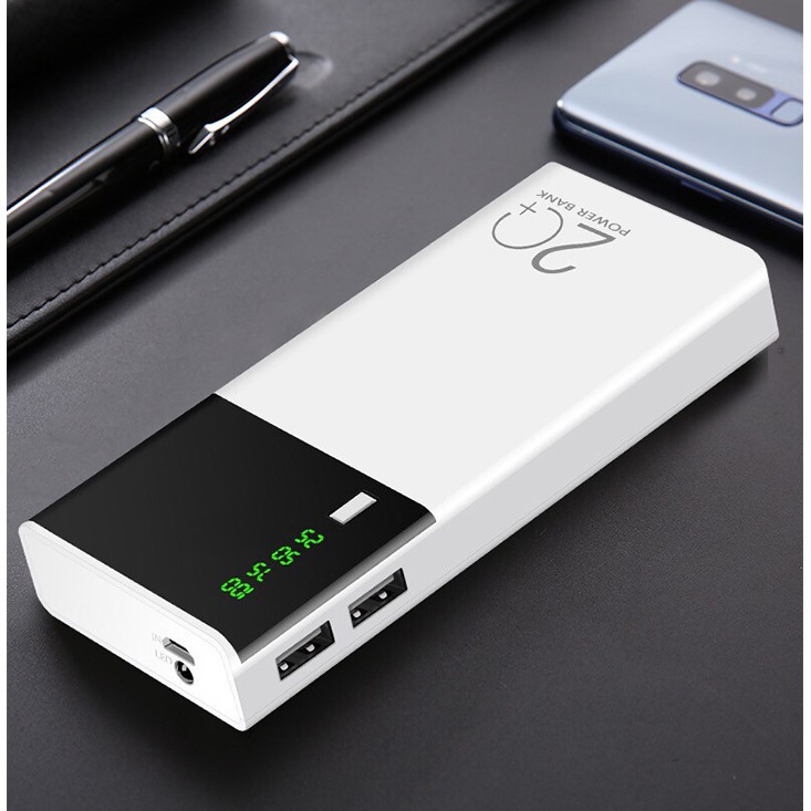 [HOT SALE] Pin Sạc Dự Phòng SMART 20000 mAh 2 cổng sạc USB tích hợp đèn LED