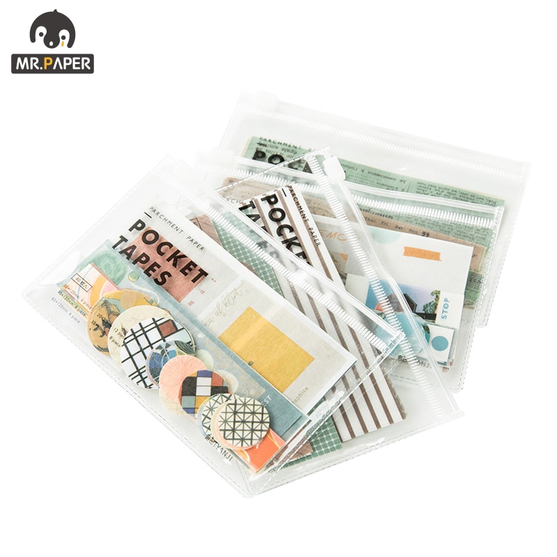 Set 40 miếng dán trang trí album với 4 mẫu thiết kế khác nhau theo phong cách vintage