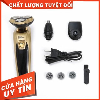 Dao cạo râu đa năng 3 trong 1 tông đơ, cắt lông mũi, tự làm sạch - Máy cạo râu điện bán chạy FREESHIP