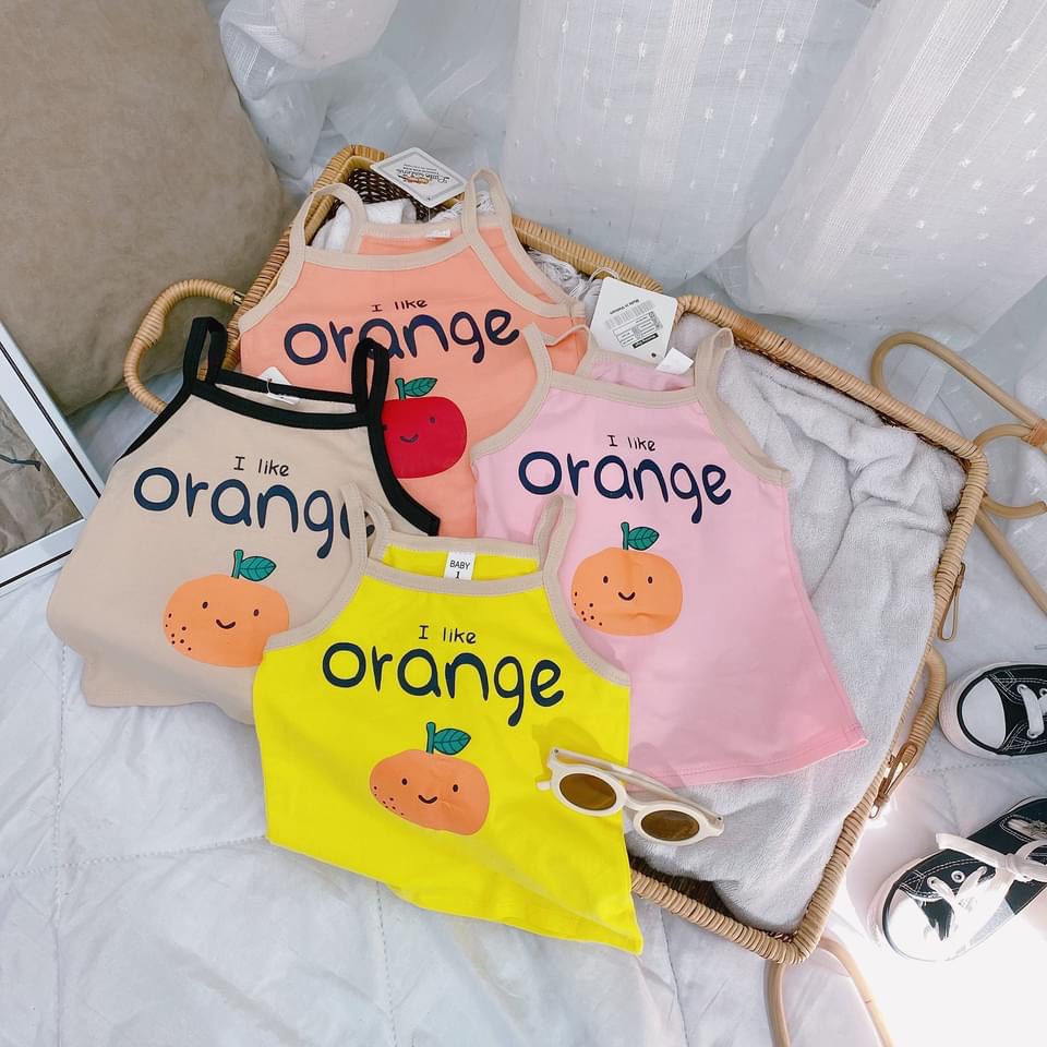 [MẪU MỚI] BỘ HAI DÂY QUẢ CAM CHẤT COTTON MỀM MÁT SIÊU ĐÁNG YÊU CHO BÉ 7-18KG. VIDEO THẬT. XƯỞNG MAY BIBO