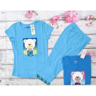 Bộ Gia Hồi quần lửng chất thun cotton co giản a