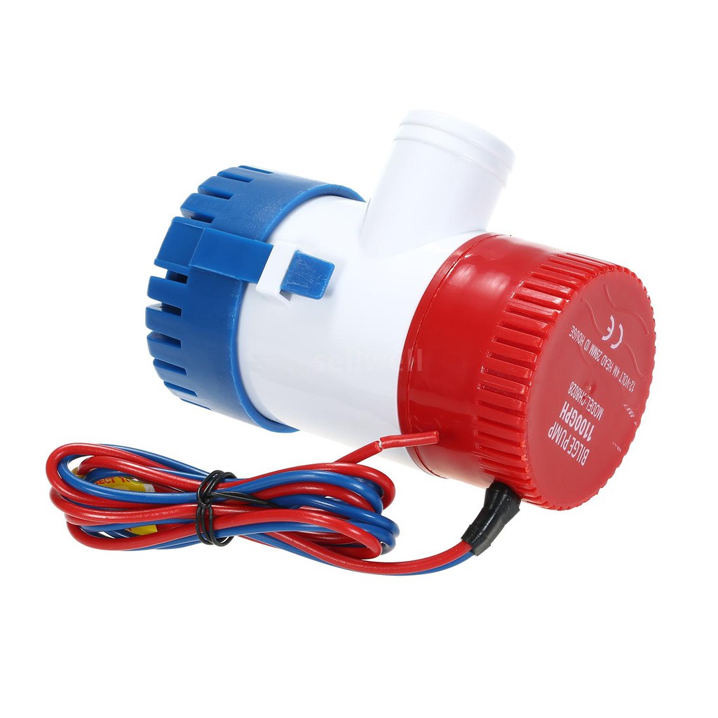 Máy bơm nước chạy điện 12V 1100GPH dạng chìm dưới đáy tàu