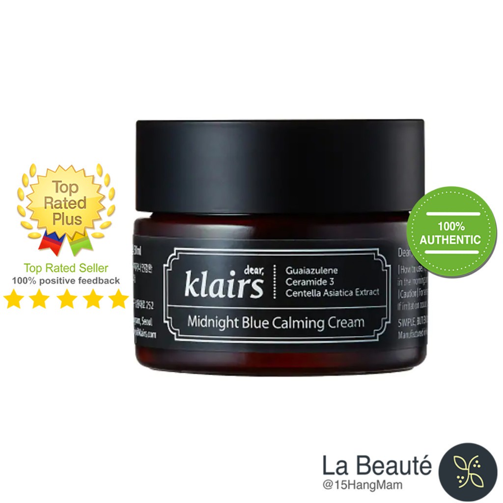 Kem Dưỡng Làm Dịu Và Phục Hồi Da - Dear Klairs Midnight Blue Calming Cream 30ml