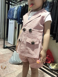 Bộ vest sát nách cho bé
