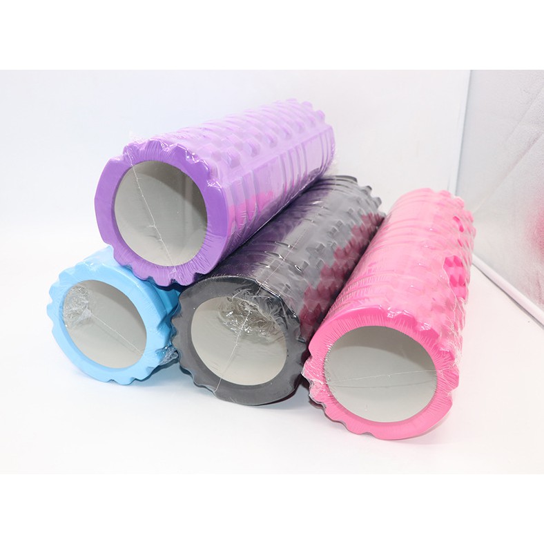 Con Lăn Massage Foam Roller Gai Dẹt 45x14 cm 🎁 FREESHIP 🎁 Ống Lăn Giãn Cơ Tập Yoga, Gym YO21