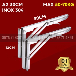 Bản lề gập thông minh inox a2-30cm -bộ 2 chiếc